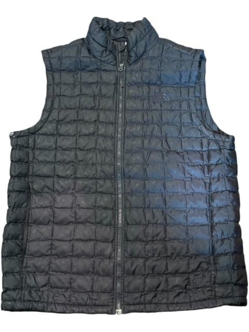The North Face Thermoball Insulated Mens Quilted Full Zip Vest Jacket Black L